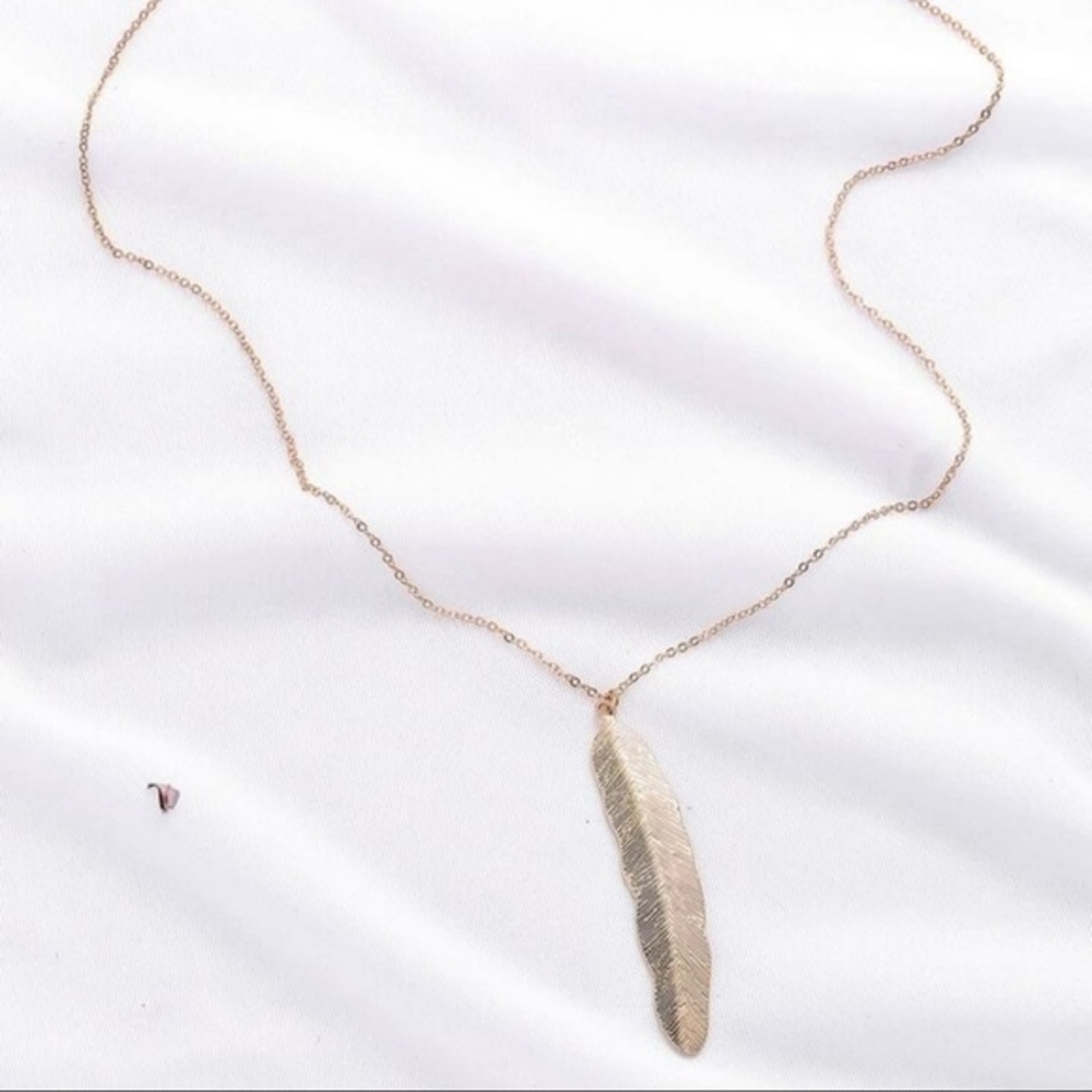 3/$30 💛 Feather Necklace - Picture 2 of 5